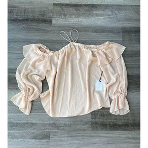 1. State Blush Pink Off the Shoulder Blouse S NWT